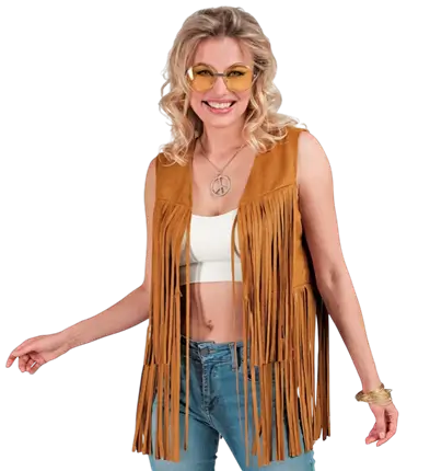 Giacca Hippie con Frange Stile Cowboy Western – Giacca Costume Anni 70