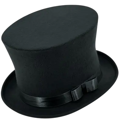 Cappello a Cilindro Nero in Feltro Effetto Lana 16 cm – Accessorio Costume Elegante
