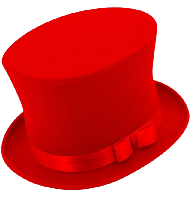 Cappello a Cilindro Rosso in Feltro Effetto Lana 16 cm – Accessorio Costume Elegante