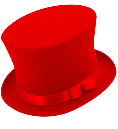 Cappello a Cilindro Rosso in Feltro Effetto Lana 16 cm – Accessorio Costume Elegante