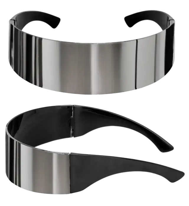 Occhiali a Specchio – Occhiali da Sole Effetto Specchio – Accessorio Costume