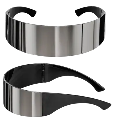 Occhiali a Specchio – Occhiali da Sole Effetto Specchio – Accessorio Costume