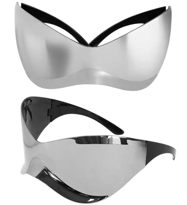 Occhiali Super a Specchio – Occhiali da Sole Effetto Specchio – Accessorio Costume