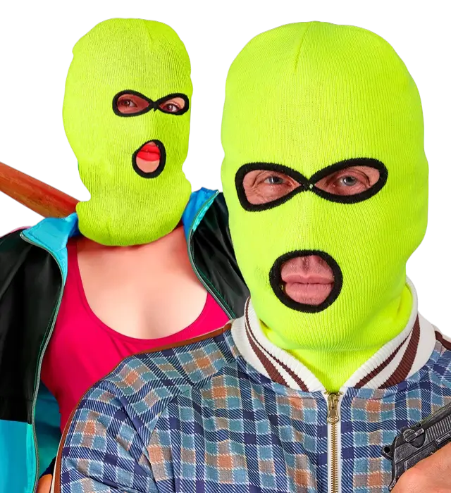 Passamontagna Balaclava Giallo Fluo – Maschera Costume