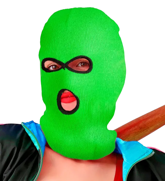 Passamontagna Balaclava Verde Fluo – Maschera Costume