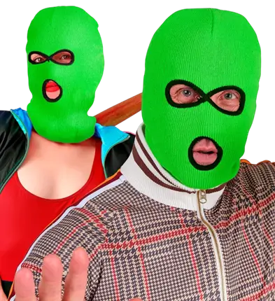Passamontagna Balaclava Verde Fluo – Maschera Costume