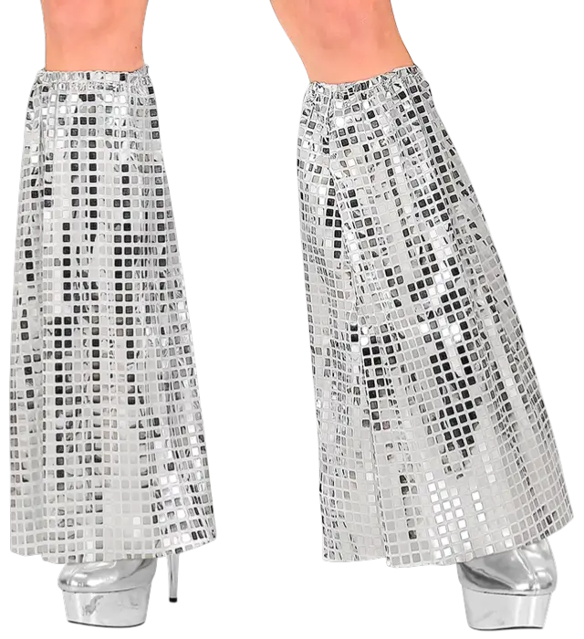 Scaldamuscoli Disco con Paillettes Argento – Stile Anni 70 – Accessorio Costume