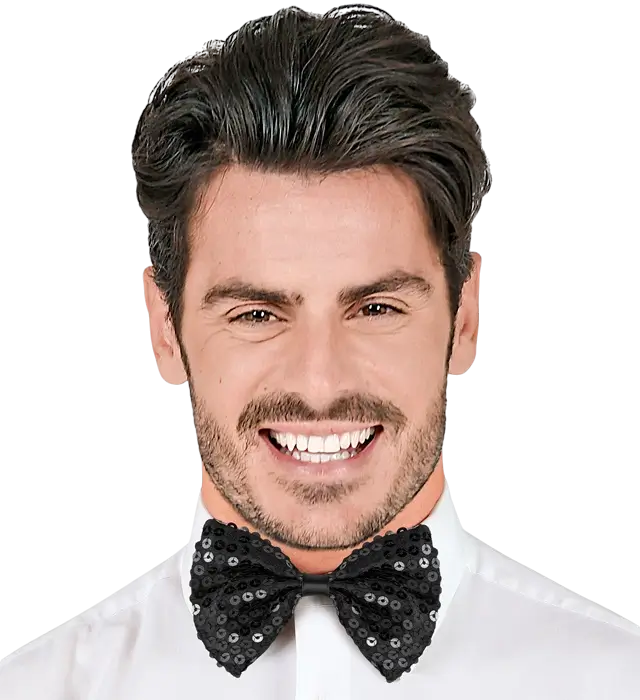 "PAPILLON NERO CON PAILLETTES