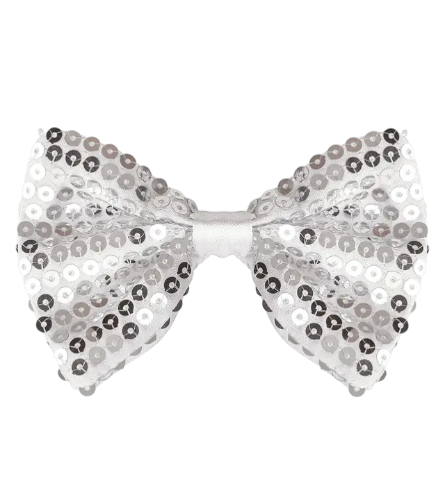 "PAPILLON CON PAILLETTES ARGENTO
