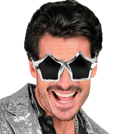 Occhiali Stella Argento – Occhiali Fantasia – Accessorio Costume Festival