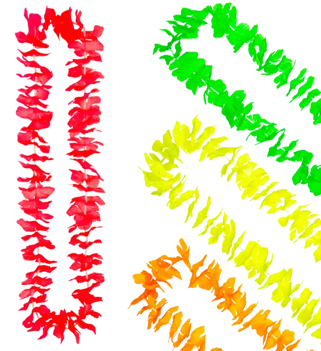 "COLLANA FLUORESCENTE HAWAÏAN" 4 coul.