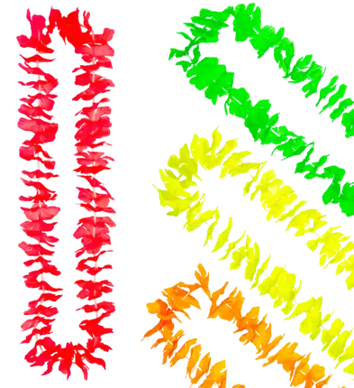 COLLANA FLUORESCENTE HAWAÏAN 4 coul.