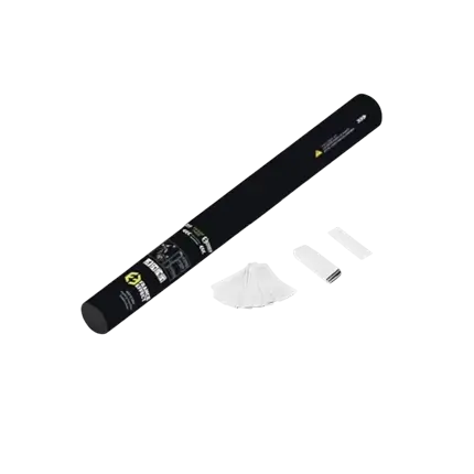 Pistola manuale per coriandoli 40 cm - Bianco