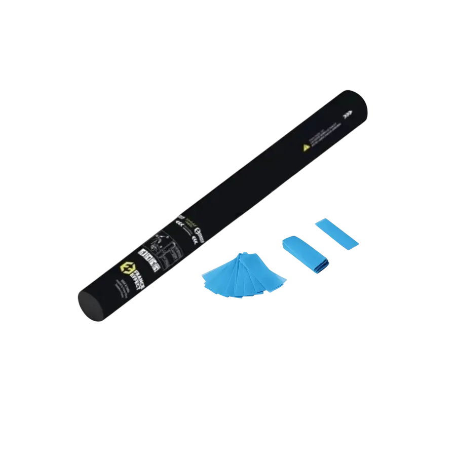 Pistola manuale per coriandoli 40 cm - Blu