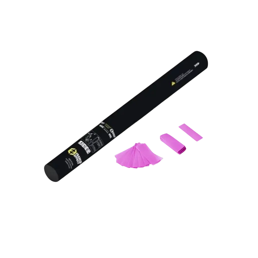 Pistola manuale per coriandoli 40 cm - Rosa