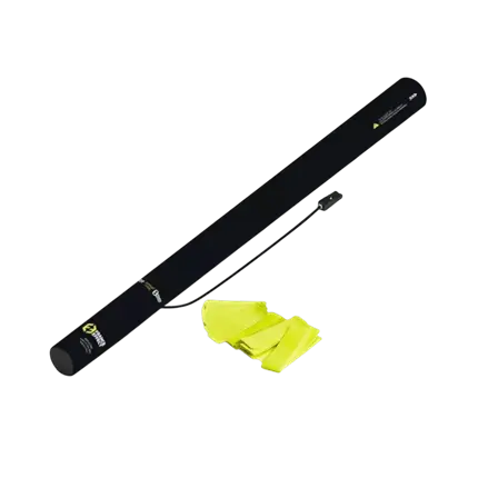 Cannone sparacoriandoli elettrico 80 cm - Giallo fluo