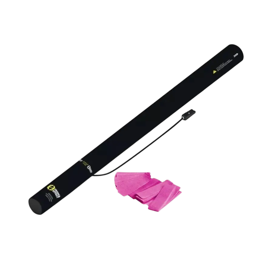 Cannone sparacoriandoli elettrico 80 cm - Rosa fluo