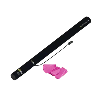 Cannone sparacoriandoli elettrico 80 cm - Rosa fluo