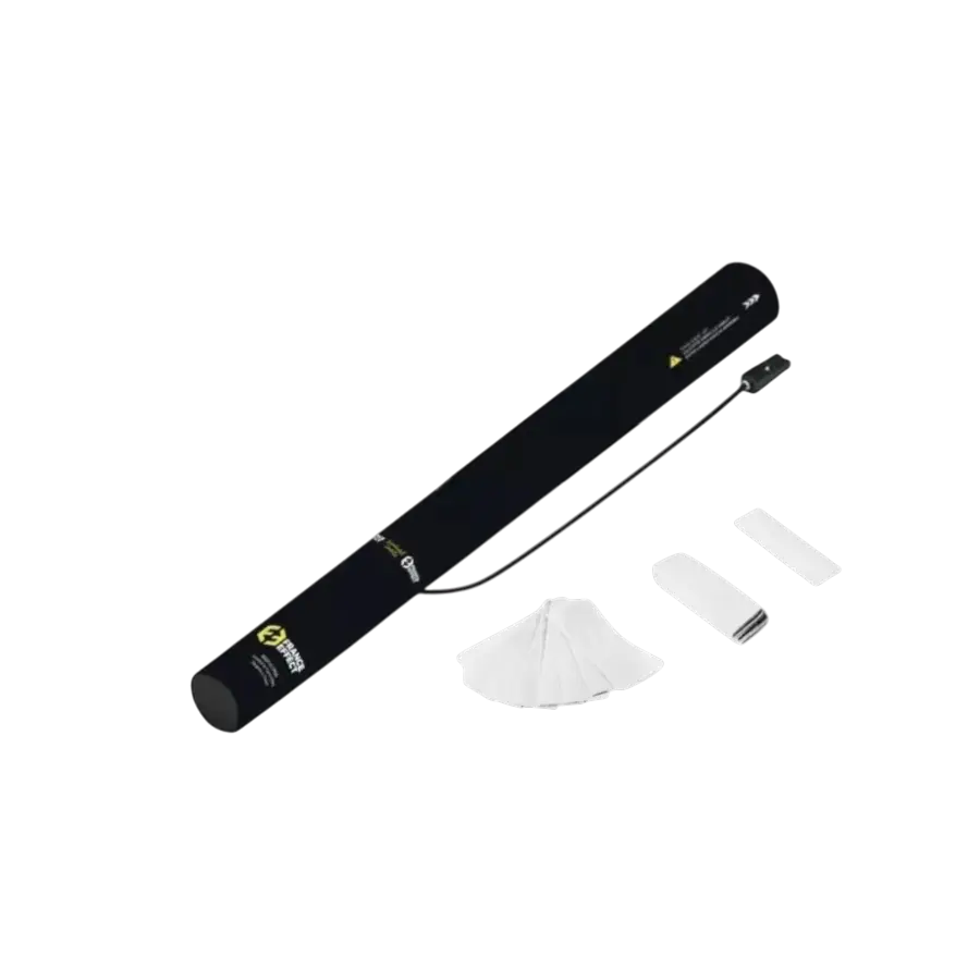 Cannone elettrico per coriandoli 40 cm - Bianco