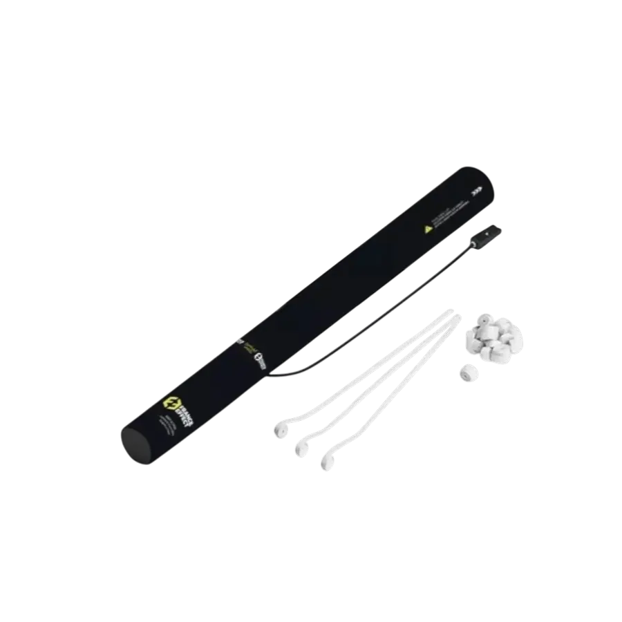 Cannone elettrico per coriandoli 40 cm - Streamer bianco