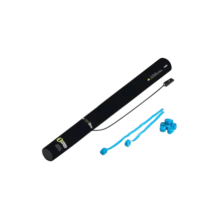 Cannone elettrico per coriandoli 40 cm - Streamer blu