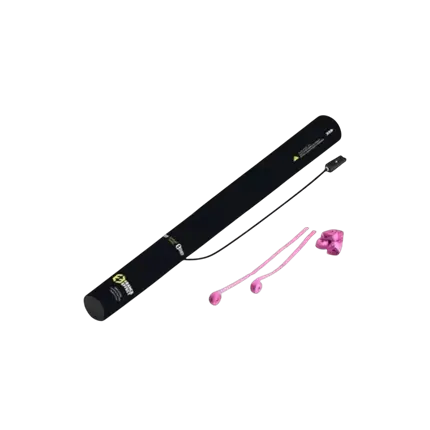 Cannone elettrico per coriandoli 40 cm - Streamer rosa