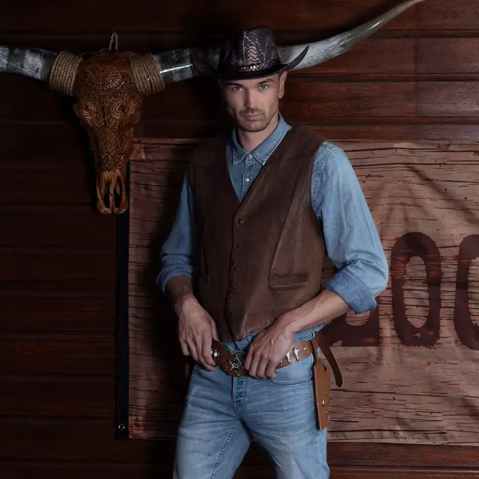 Valigette da cowboy dello sceriffo abbinate