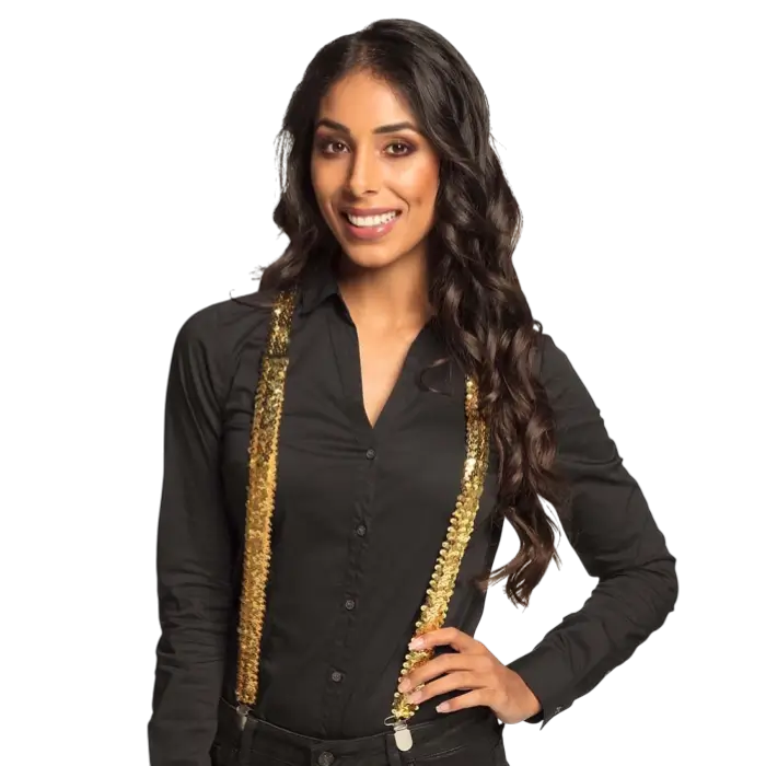 Cinghie di paillettes dorate