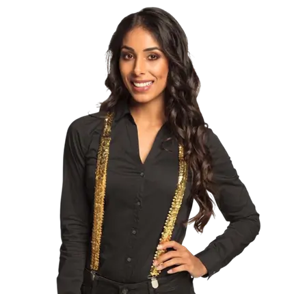 Cinghie di paillettes dorate