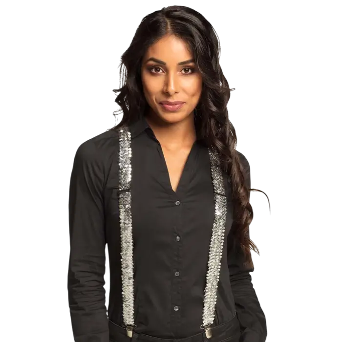 Spalline in paillettes argento