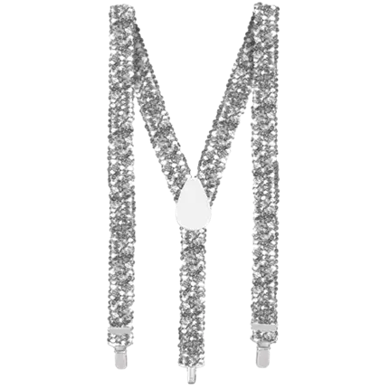 Spalline in paillettes argento