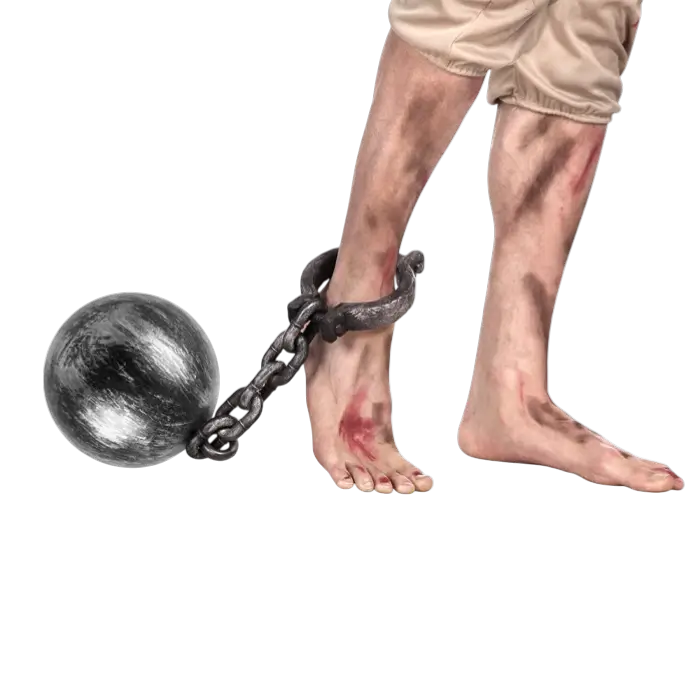 Prigioniero con palla e catena 53 cm