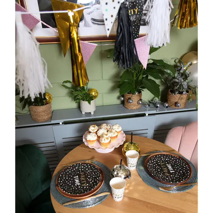 Bicchiere da discoteca a sfera con cannuccia argentata 600ml