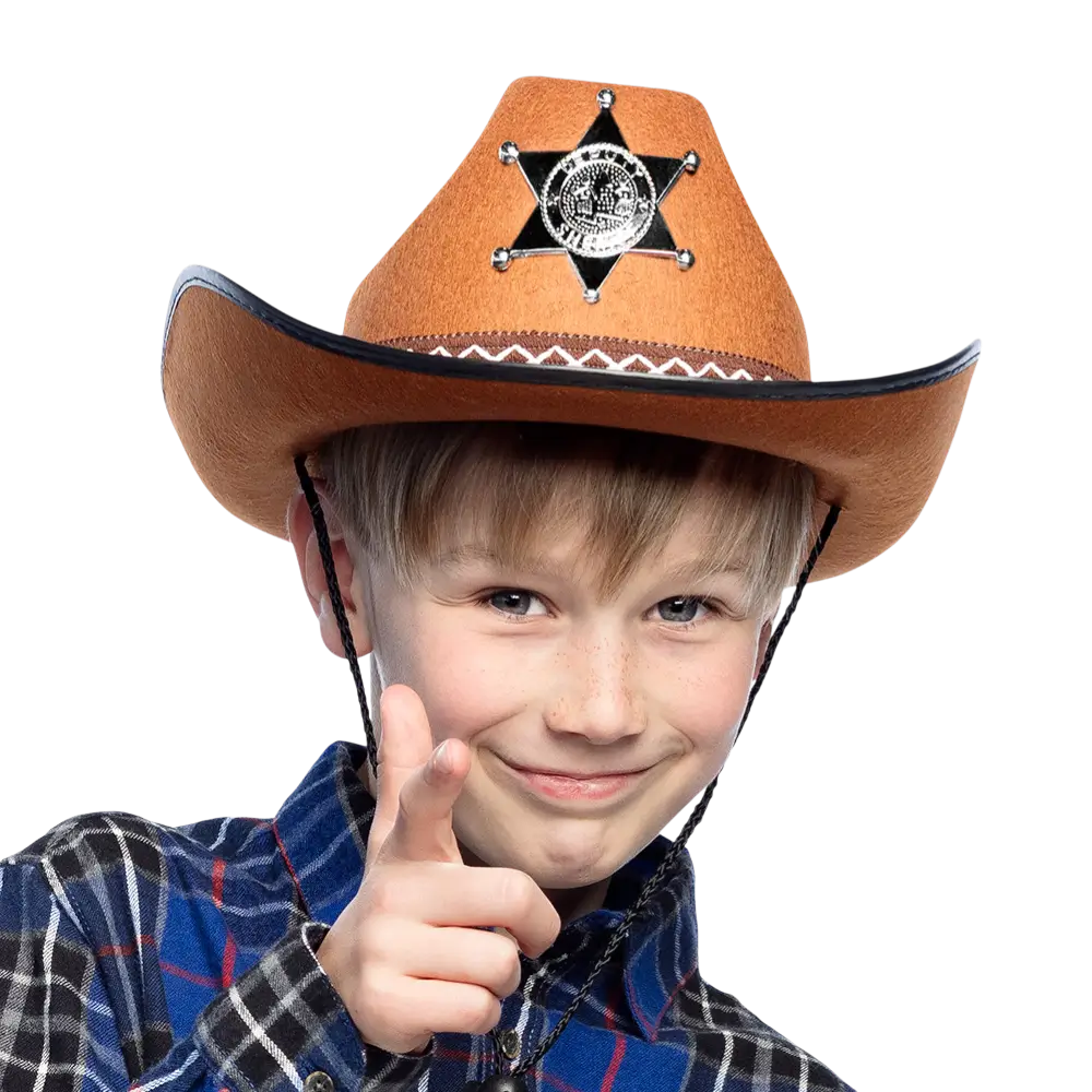Assortimento di cappelli da cowboy da sceriffo per bambini