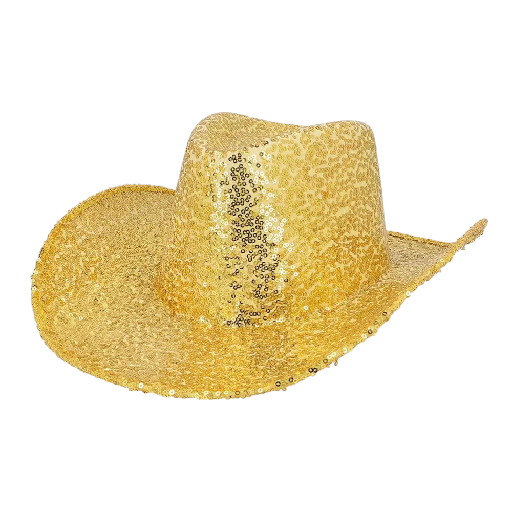 Cappello da cowboy per feste rodeo oro