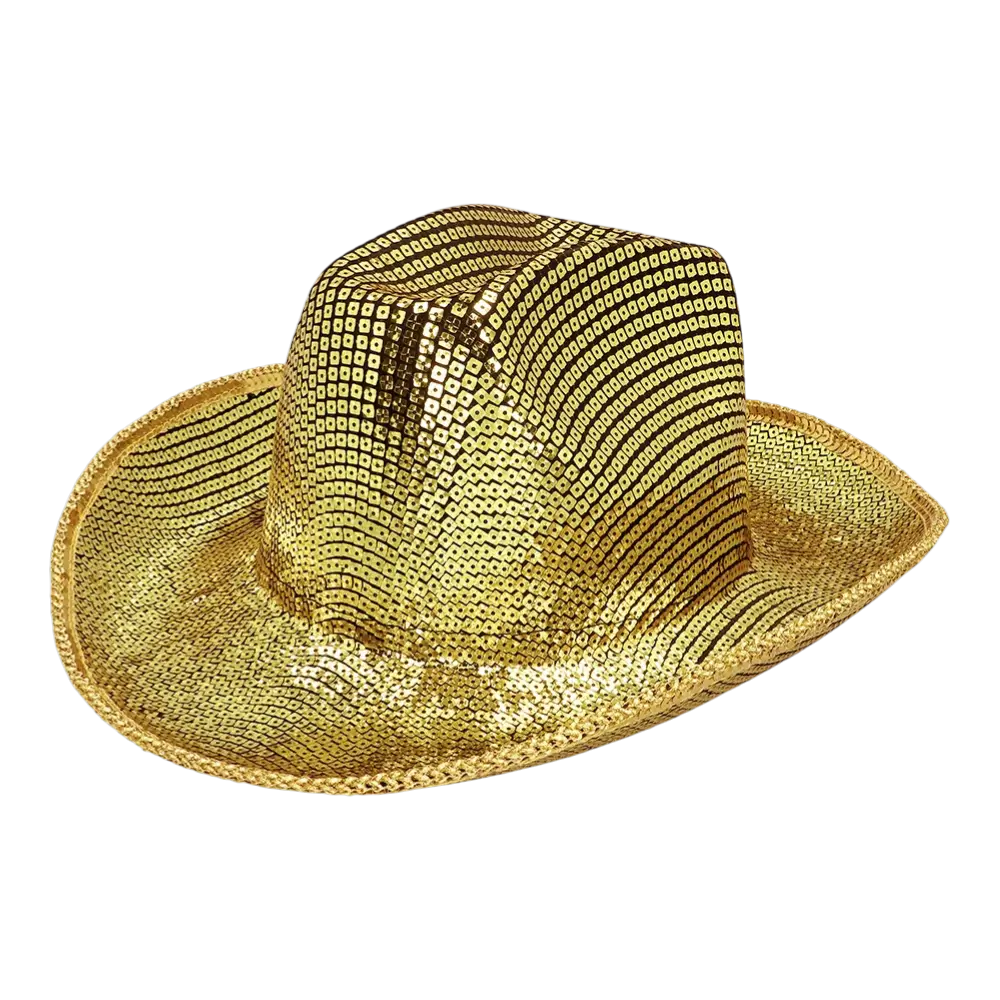 Cappello da cowboy color oro