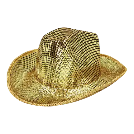 Cappello da cowboy color oro