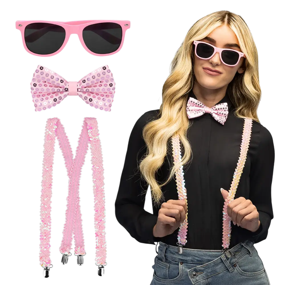 Set di glitter rosa chiaro