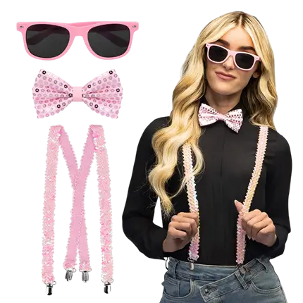 Set di glitter rosa chiaro