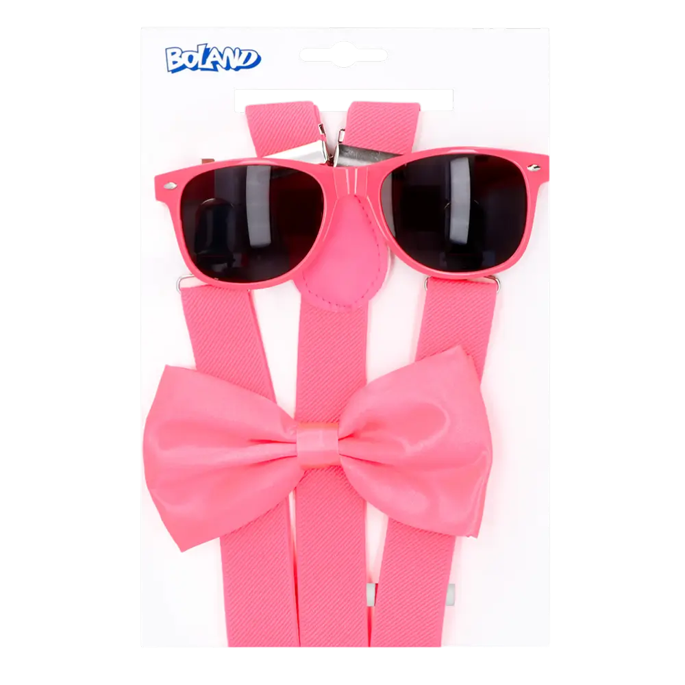 Kit accessori fluo per festa e travestimento – Rosa fluo
