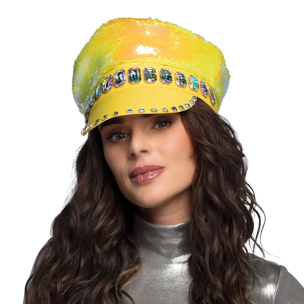 Cappello giallo caramella sabbiosa