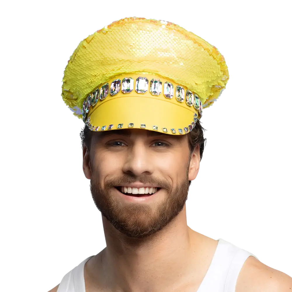 Cappello giallo caramella sabbiosa