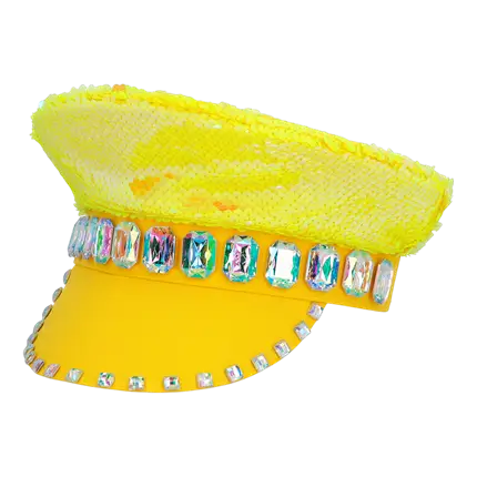Cappello giallo caramella sabbiosa