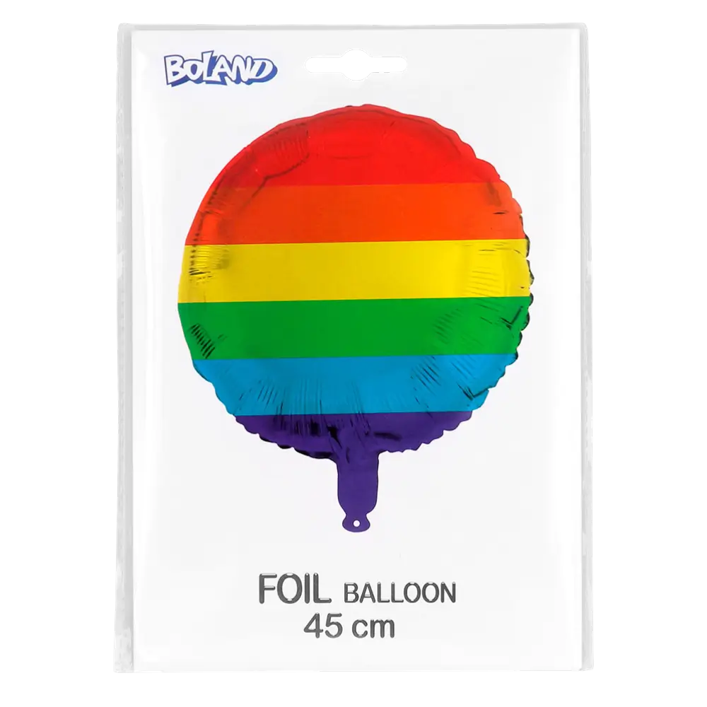 Palla arcobaleno in alluminio 45 cm