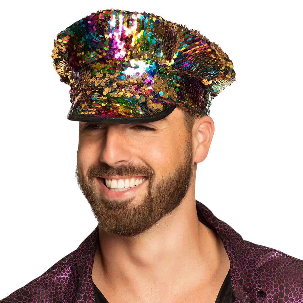 Cappello da capitano con interruttore arcobaleno