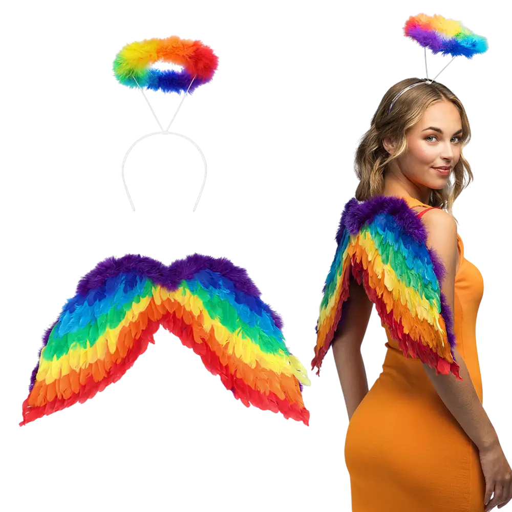 Set di angeli arcobaleno
