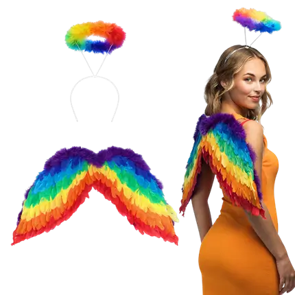 Set di angeli arcobaleno