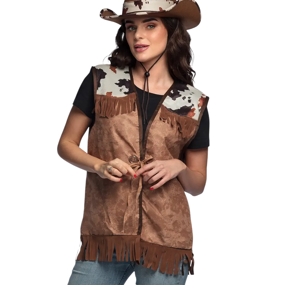 Gilet western marrone (M)