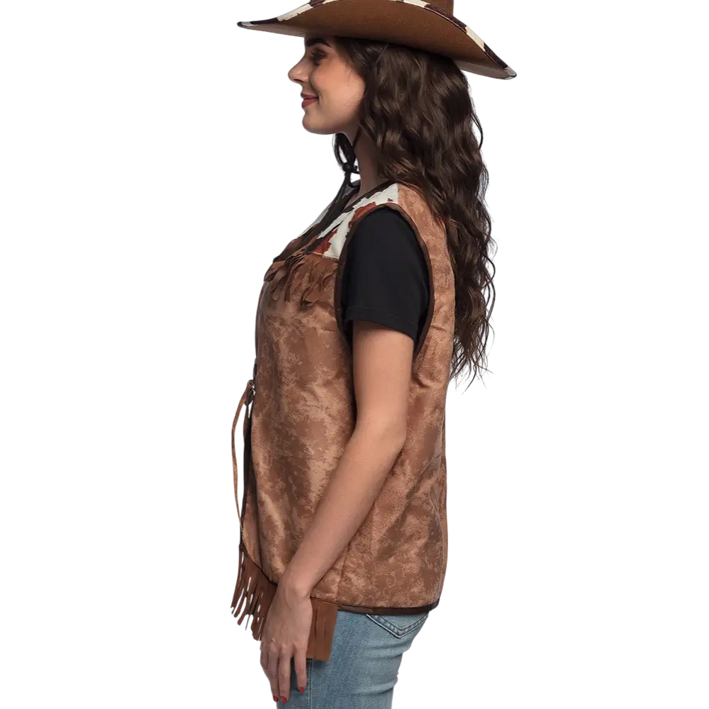 Gilet western marrone (M)