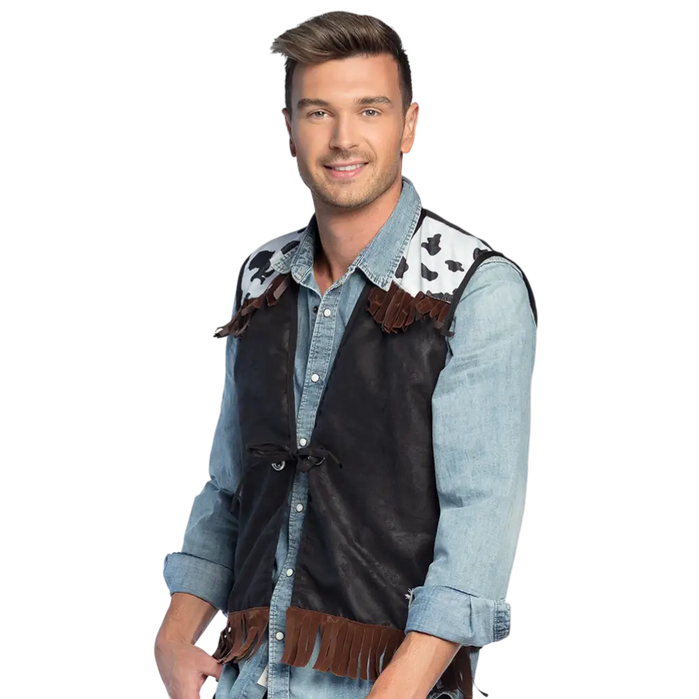 Gilet western nero (L/XL)